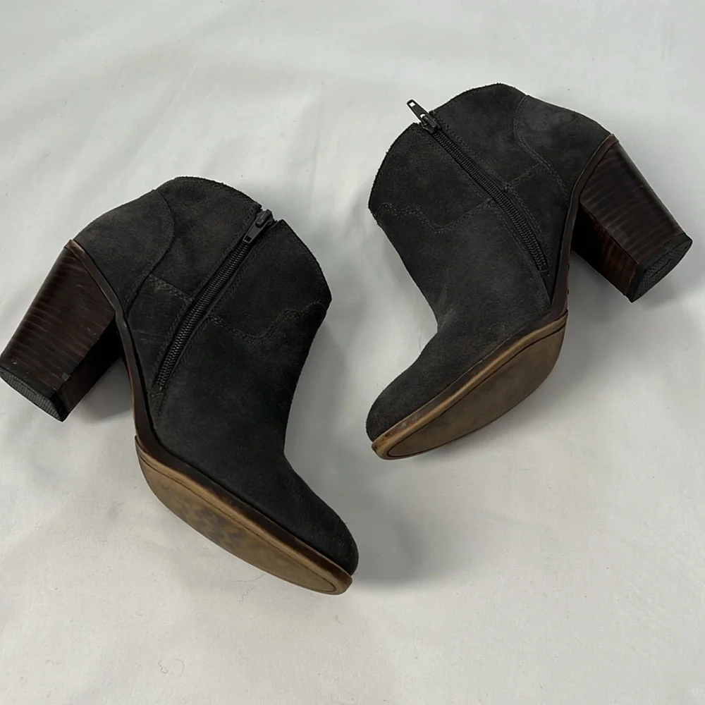 Lucky Brand Grey Suede Eller Ankle Boots